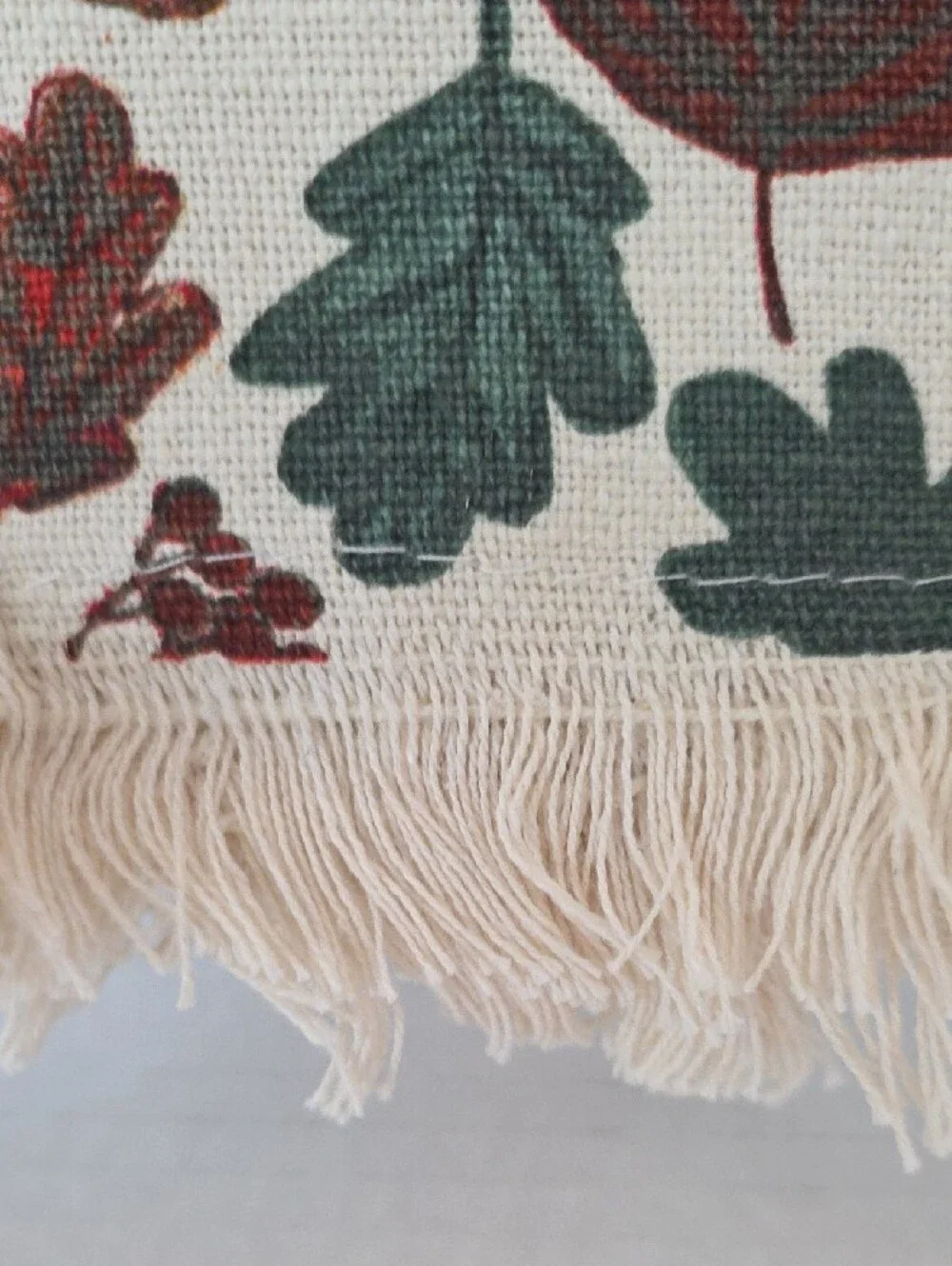 Dash of That NWT Cream Embroidered Pumpkin Fall Leaves Cotton Kitchen Towel Set